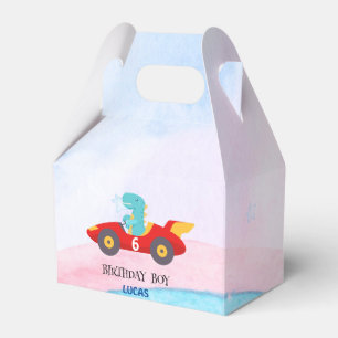 Caja Para Regalos Nombramiento de niño de carreras rojas del coche d