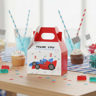 Caja Para Regalos Nombre de coches de carreras de niños de cumpleaño