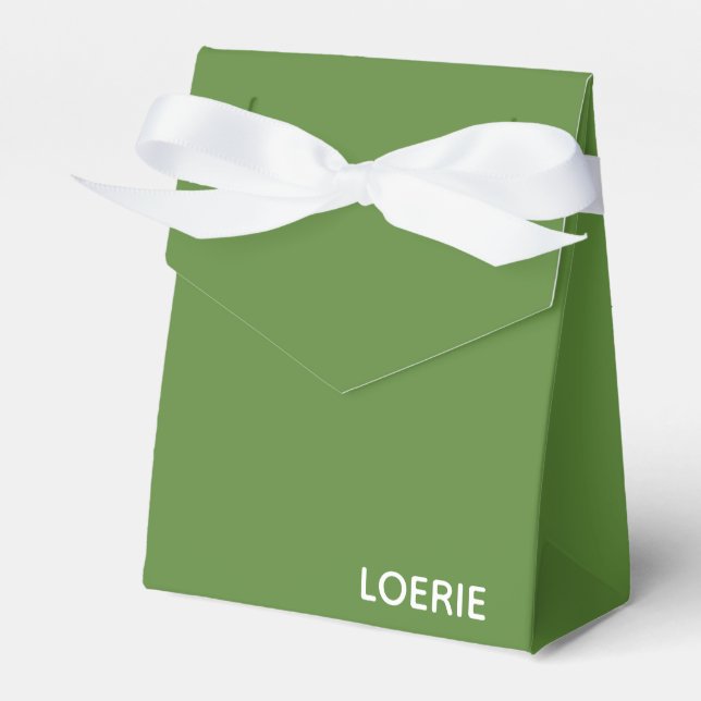 Caja Para Regalos Nombre de color verde de Loerie (Front Side)
