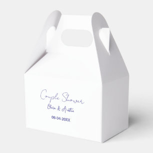 Caja Para Regalos nombre de fecha de ducha de pareja minimalista de