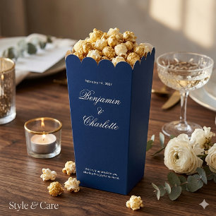 Caja Para Regalos Nombre de la Celebración de Boda Fecha Palomitas d