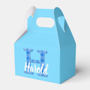 Caja Para Regalos Nombre De Los Niños Personalizado Letra Plaid H Pe