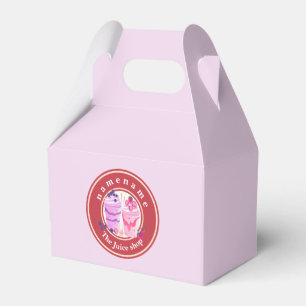 Caja Para Regalos nombre del logotipo de la tienda de jugos de yogur