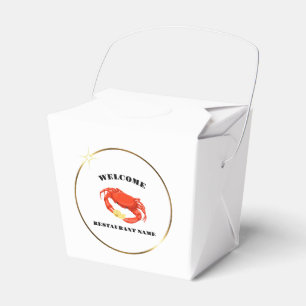 Caja Para Regalos nombre del logotipo del restaurante de mariscos de