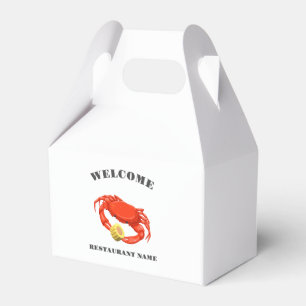 Caja Para Regalos nombre del logotipo del restaurante de mariscos de