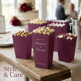 Caja Para Regalos Nombre Fecha de Celebración de Boda Palomitas de M