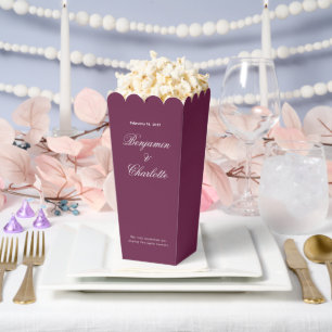 Caja Para Regalos Nombre Fecha de Celebración de Boda Palomitas de M