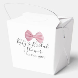 Caja Para Regalos Nombre fecha de la ducha nupcial con lazo rosa pas