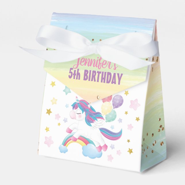 Caja Para Regalos Nombre personalizado de la fiesta de cumpleaños de (Front Side)