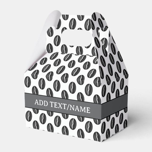Caja Para Regalos Nombre personalizado de los granos de café (Front Side)