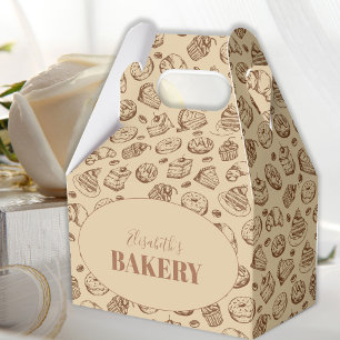Caja Para Regalos Nombre personalizado de patrón de galletas antigua