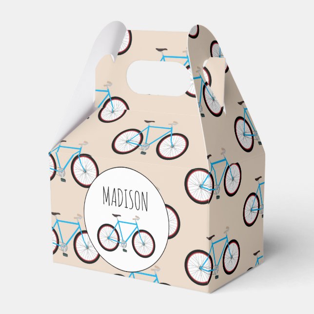 Caja Para Regalos Nombre personalizado del patrón de bicicleta (Front Side)