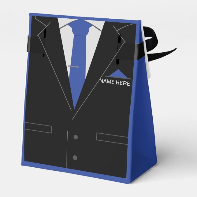 Caja Para Regalos Nombre Personalizado Funny Business Suit Tie Gift  (Reverso)
