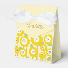 Caja Para Regalos Nombre personalizado mínimo de girasol moderno min