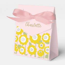 Caja Para Regalos Nombre personalizado mínimo de girasol moderno min
