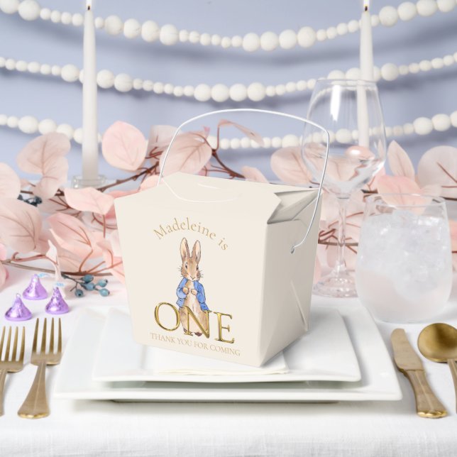 Caja Para Regalos Nombre personalizado Peter 1er cumpleaños Gracias (Boda)