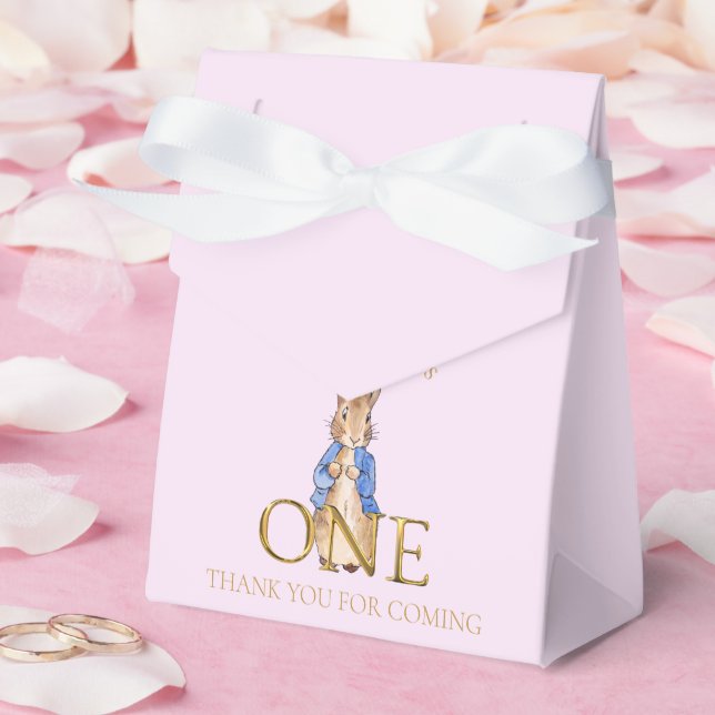 Caja Para Regalos Nombre personalizado Peter 1er cumpleaños Gracias (Boda)