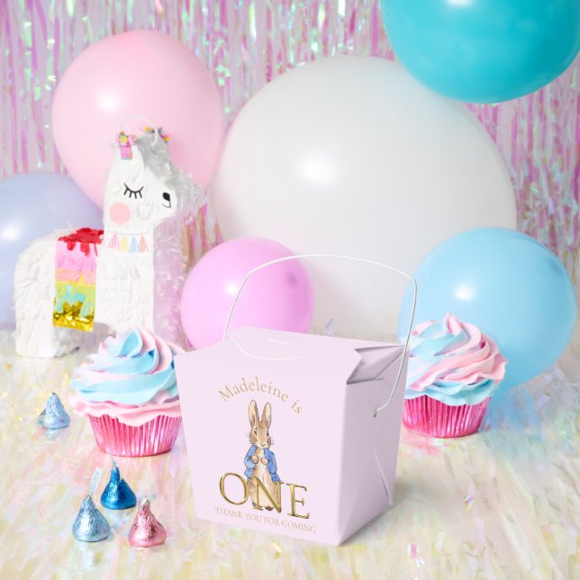 Caja Para Regalos Nombre personalizado Peter 1er cumpleaños Gracias (Fiesta)