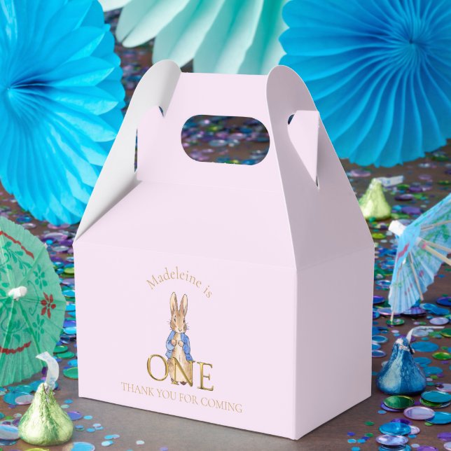 Caja Para Regalos Nombre personalizado Peter 1er cumpleaños Gracias (Fiesta)