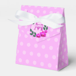 Caja Para Regalos Nombre personalizado rosa floral vintage inicial