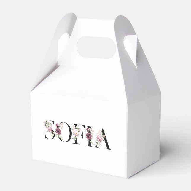 Caja Para Regalos Nombre Sofía. (Front Side)