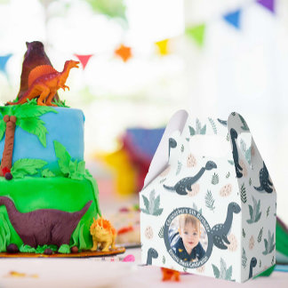Caja Para Regalos Nombre y foto de un Personalizado de dinosaurio ve