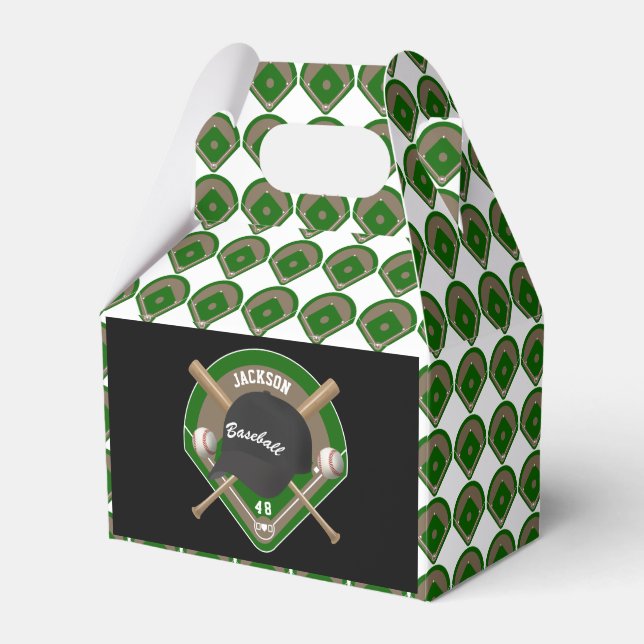 Caja Para Regalos Nombre y número del jugador de diamantes de béisbo (Front Side)