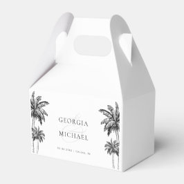 Caja Para Regalos Nombres de playa boho de palmeras dibujadas a mano