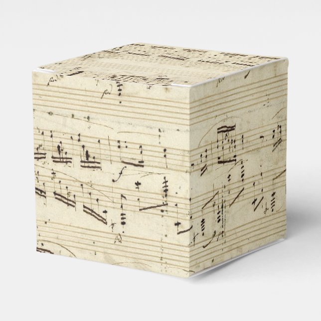 Caja Para Regalos Notas de música antiguas - Hoja de música de Chopi (Costado Anverso)