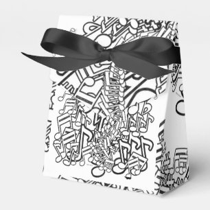 CAJA PARA REGALOS NOTAS MUSICALES