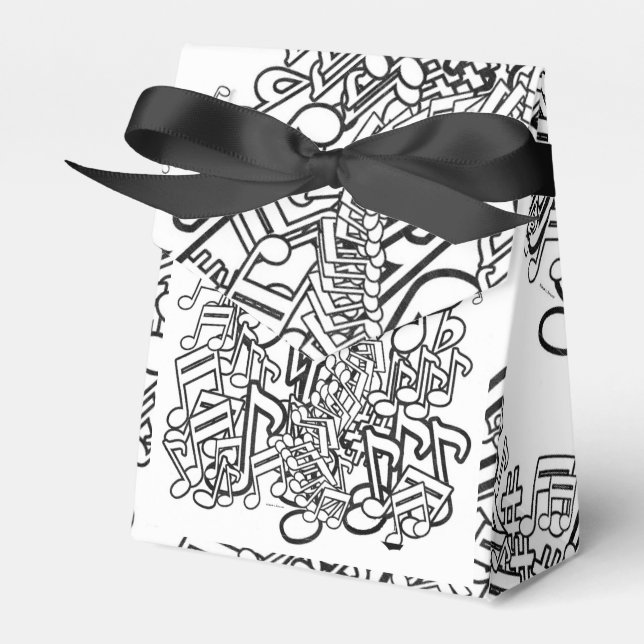 CAJA PARA REGALOS NOTAS MUSICALES (Front Side)