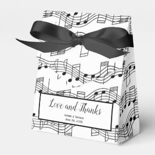 Caja Para Regalos Notas musicales amor y agradecimiento a favor de l