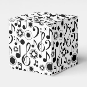 Caja Para Regalos Notas y Clefs de la música