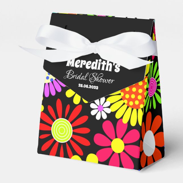 Caja Para Regalos Novia Boho Hippie Floral (Front Side)