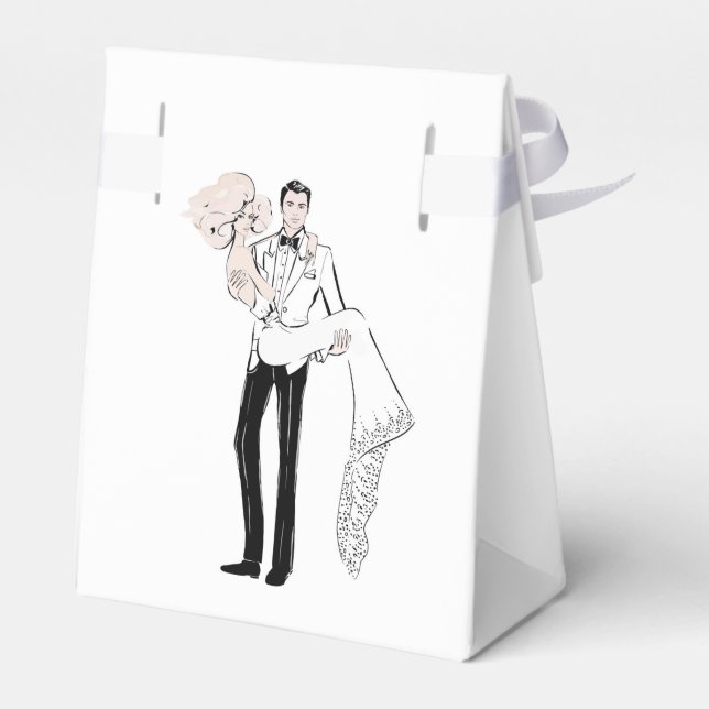 Caja Para Regalos Novia de moda y Groom (Reverso)