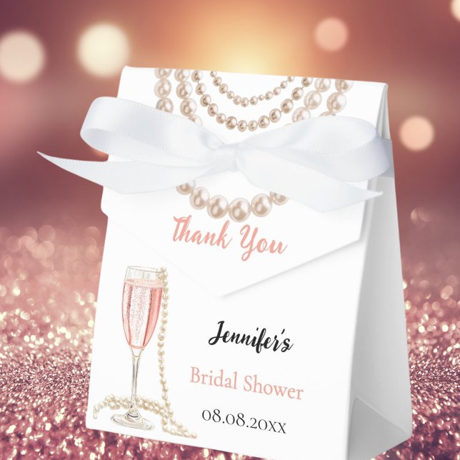 Caja Para Regalos Novias Perlas de ducha Prosecco burbujas rosas (Subido por el creador)