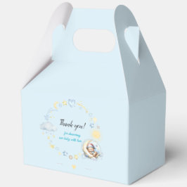 Caja Para Regalos Nubes azules y estrellas Ducha de oso para bebé co