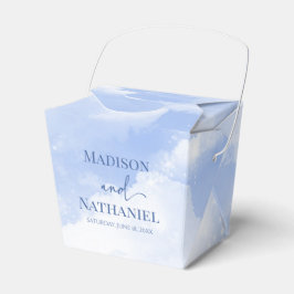 Caja Para Regalos Nubes de espuma blanca azul ensueño elegante matri