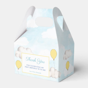 Caja Para Regalos Nubes de globos amarillos Cumpleaños Fiesta de la 