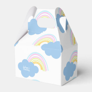 Caja Para Regalos Nubes de verano arcoíris Garabato pastel Doodle