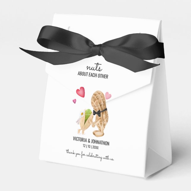 Caja Para Regalos Nueces entre sí Bodas graciosos (Front Side)