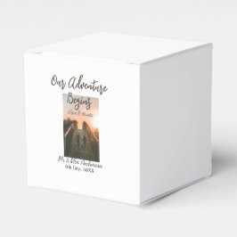 Caja Para Regalos Nuestra aventura comienza un par de fotos amor y g