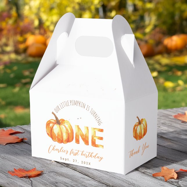 Caja Para Regalos Nuestra pequeña calabaza cae primera acuarela de c (Subido por el creador)