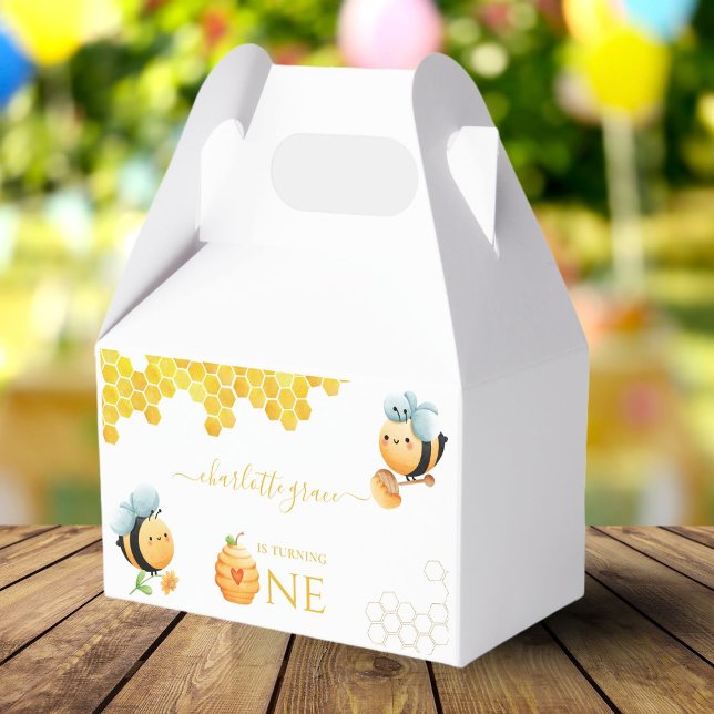 Caja Para Regalos Nuestra pequeña miel cumple un cumpleaños de abeja (Subido por el creador)