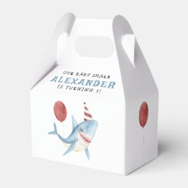Caja Para Regalos Nuestro bebé tiburón primer cumpleaños bajo el mar