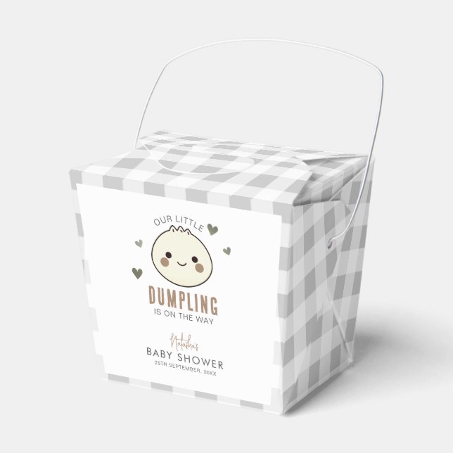 Caja Para Regalos Nuestro pequeño Baby Shower neutral de género (Front Side)