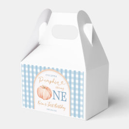 Caja Para Regalos Nuestro pequeño calabaza Boho Blue Gingham Primer 