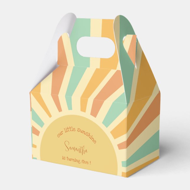 Caja Para Regalos nuestro pequeño sol gran sol con los rayos cumplea (Front Side)