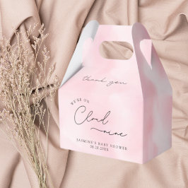 Caja Para Regalos Nueve Baby Shower de nube rosa