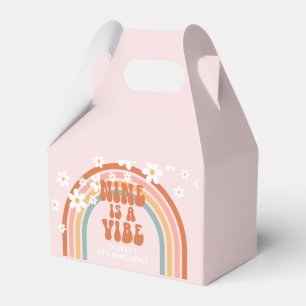 Caja Para Regalos Nueve es un arco iris Vibe Retro 9 años